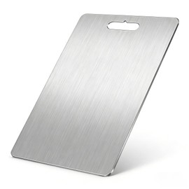 Titanium Cutting Boards for Kitchen - 100% Pure Double-Sided Food Grade Chopping Boards, Dishwasher Safe, Odor Resistant & Easy to Clean for Meat, Vegetables, Fruits (13.4"L x 9"W)