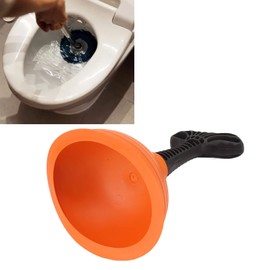 Fdit Desatascador Pequeño para Inodoro, Operación Simple, Neumático a Prueba de Deslizamiento de Alta Presión, Mini Desatascador Eficiente para Bañera para Cocina (Tipo C)