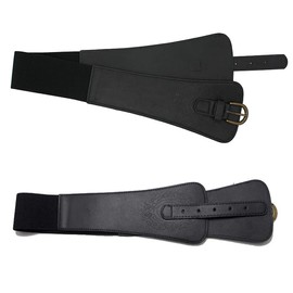 GeorgeX Cinturón Ancho para Mujer, Moda de oro Hebilla Cinturón Amplio Elástico Elástico Retro Metal Entrelazado Hebilla Cinturón para Decoración de Vestidos de Mujer