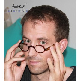 Eyekepper Los lectores Spring Temple Vintage Mini pequena Oval redonda Gafas de lectura Tortoise +3.50