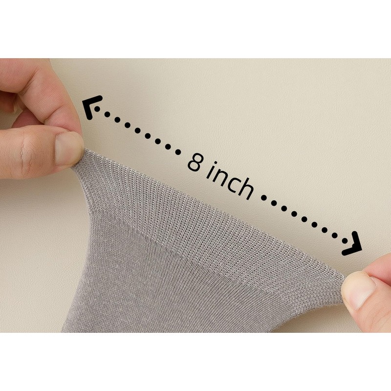 Bomeirc 2 Pairs Men's Solid Crew Socks Casual Socks Crew