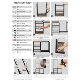 Indoor Gun Racks Wall Mount, Rifle Rack and Shotgun Floor Stand with Pistol Holder, Wall Gun Rack Stand Holds up 10 Guns Storage, Hunting Gun Display Shelf for Garage Shop - Reference Page Instruction