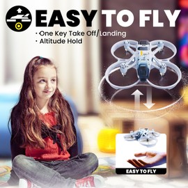 HISINGY Firefly EX Tiny Drones for Kids, Mini Micro Nano Indoor RC Quadcopter for Age 10-15 12-14 Boys,Kids Drone with 3 Speeds,Altitude Hold, 360°Flip, Headless Mode,Long Flight Time