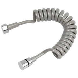 Telescopic Shower Hose - DEANKEJI 2 Metre Bathroom Spring Hose, Stainless Steel Interface Spiral Hose - Long Hose for Sprayer, Toilet Bidet, Sink, Tap
