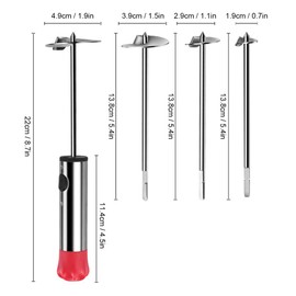 QANYEGN Fruit Rotating Corer, Stainless Steel Fruit Corer, Vegetable Drill Corer for Coring, Hollowing, Apple, Pear, Pineapple