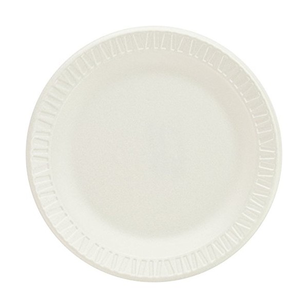 Dart 6PWCR 6 in White Unlaminated Foam Plate (Case of 1000)