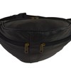 Quality Mens Ladies Black LEATHER Waist BUMBAG by OAKRIDGE Fanny