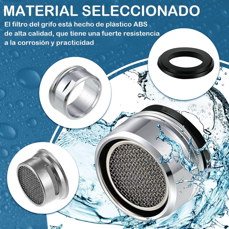 5 Pieces Filter Faucet 24mm Male Thread Aerator Replacement Basin