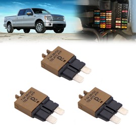 Parts PTT T3 Manual Reset Fuse Circuit Breaker ATC/ATO 28VDC 7.5A Circuit Breaker Fuse Kit Resettable Inline Fuse Holder Protection For Car Truck Boat RV Manual Reset 3 Pack