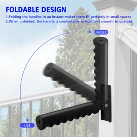 YIBEICO Folding Grab Bars for Doorway/Stairs Assist for Seniors, Flip Up Grab Handles for Wall for Elderly, Disabled, People with Limited Balance and Mobility