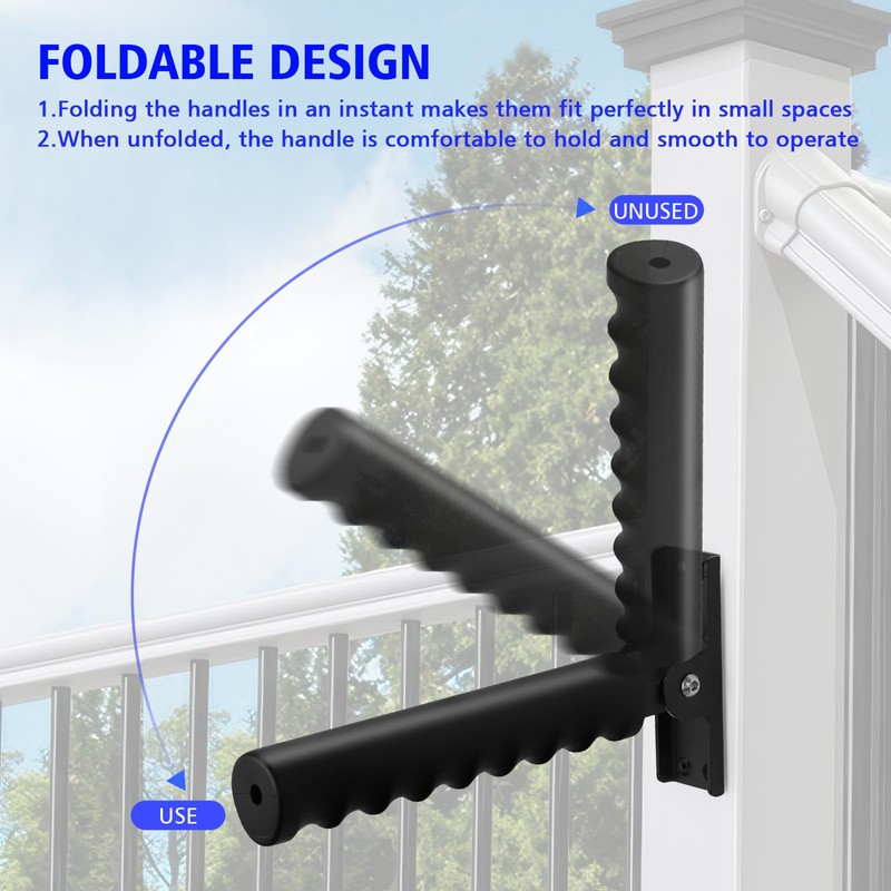 YIBEICO Folding Grab Bars for Doorway/Stairs Assist for Seniors, Flip