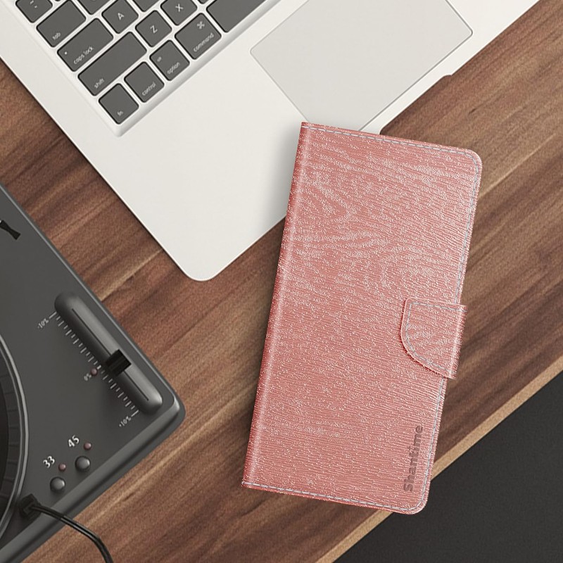 Shantime Leather Wallet Case Compatible with AGM Glory Pro 5G,