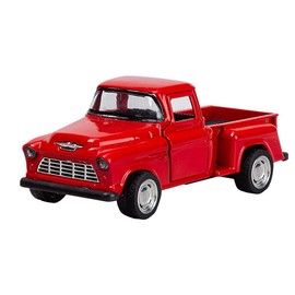 Christmas Red Truck Model - Vintage Red Metal Truck Car Collectible Pulls Back Truck Toy Xmas Decorations Table Top Decor