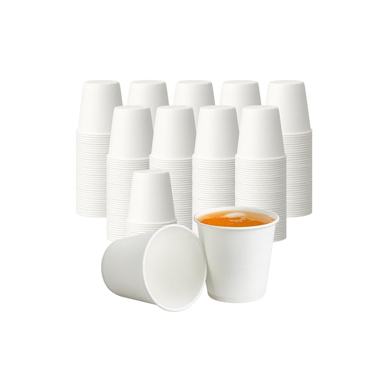 3 oz Disposable Paper Cups, Mouthwash Cups, Small Coffee Cups