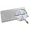 Hebrew Arabic Sticker for Keyboard with Orange and Blue Lettering