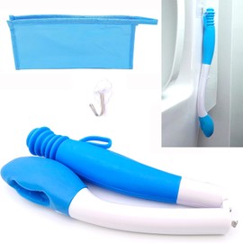 Toilet Aids Tools Long Comfort Wipe Folding Toilet Aids Buddy Toilet Tissue Aids with Rope Hook for Disabled Elderly Pregnant Women Injured Person