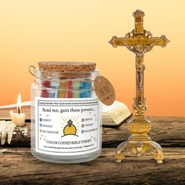 Bible Verse Jar Bible Jar Bible Accessories Prayer Jar Women Read Me When Bible Verses Jar for Emotions and Feelings Scripture Prayer Cards Hope Jar Christian Gifts For Women