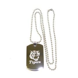 Tigers Necklace Bag Charm Tiger Logo Small Size Silver Color Stainless Steel – 080