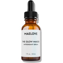 MAELOVE Glow Maker Vitamin C Serum with Vitamin E, Ferulic Acid & Hyaluronic Acid, Award-Winning Brightening and Hydrating Facial Serum, Unscented, 1.0 fl oz