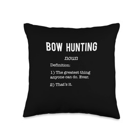 Bow Hunting Funny Fake Definition for Alien Fans Funny Definition Humor. Bow Hunting Lovers Throw Pillow, 16x16, Multicolor