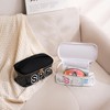 RSRSLEII Clear Waterproof Summer SPF Makeup Bag，Aesthetic Transparent Letter Patch