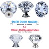 26 pcs Glass Cabinet Knobs Crystal Drawer Pulls Clear 30