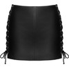 Zado Women's Leather Mini Skirt, Black, L