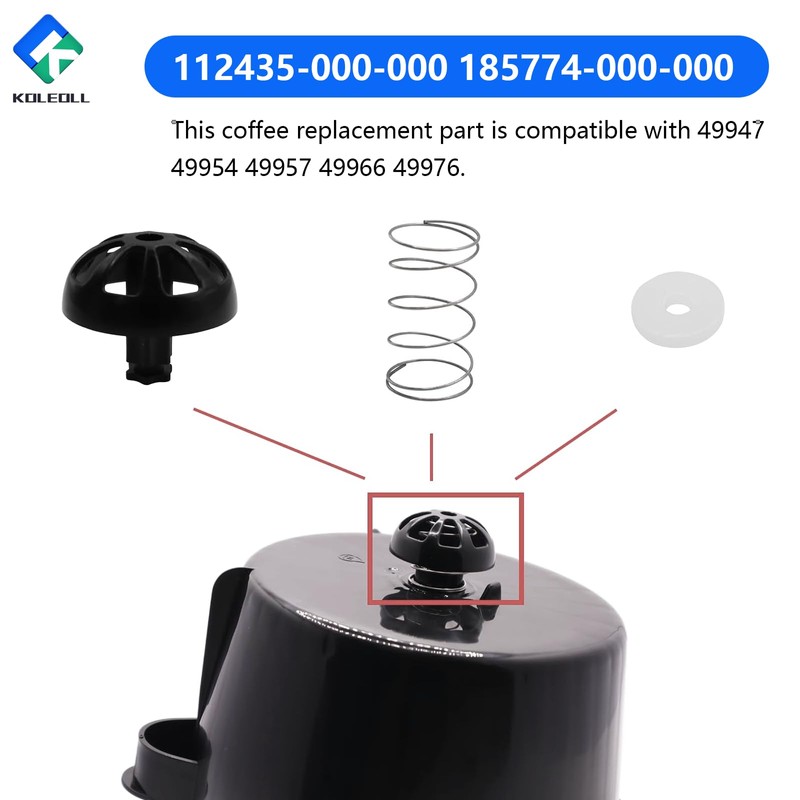 KOLEOLL Coffee Maker Brew Basket Stop Valve Kit Replacement Part