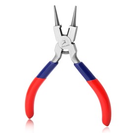 GOLD DEER Round Pliers with Cutting Blade for Accessories, Round Pincers, Handicrafts, Fine, Pinbending, Round Pincers, Mini Round Mouth Pliers, Wire Loop Pliers, Thin, Fine Tip, Pliers, No Guru,