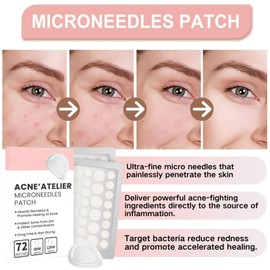 Microdart Pimple Patch - Acne Patches - Spot Patches with Niacinamide & Hyaluronic Acid - Micro Needle Patches Fast-Acting - Translucent Acne Spot Treatment Stickers for Men & Women - Spot Treatment