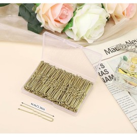 200PCS Updos French Twists, Bobby Pins Hairgrip Hair Grip Hairclip Bulk Hair Accessories (Gold)