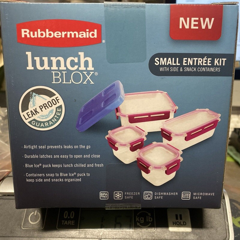 Rubbermaid, Part #7V92, Lunch Blox, Small Entree Kit, W/Side &