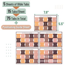 Mr. Pen- Bible Tabs, 75 Tabs, Oak Forest, Laminated Bible Tabs for Women and Men, Bible Tabs for Study Bible, Bible Index Tabs, Bible Book Tabs, Bible Labels Tabs, Mr Pen Bible Tabs