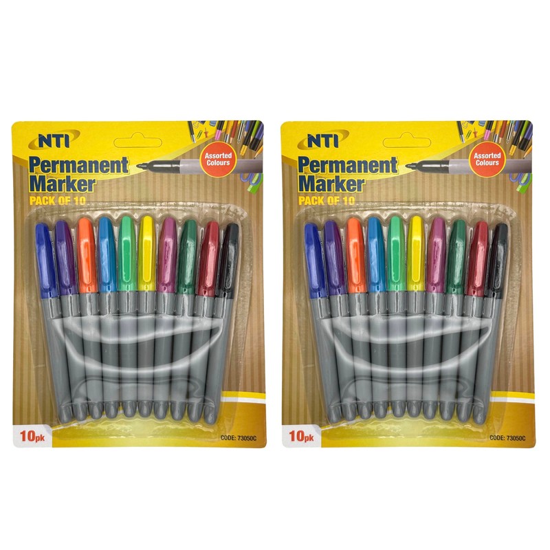 Rhapsody Fine Point Permanent Markers Assorted Colours Ink (20 Pack