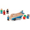 vic_space1 Airplane Play Set 4 Figures Suitcases Classic Wooden Toys