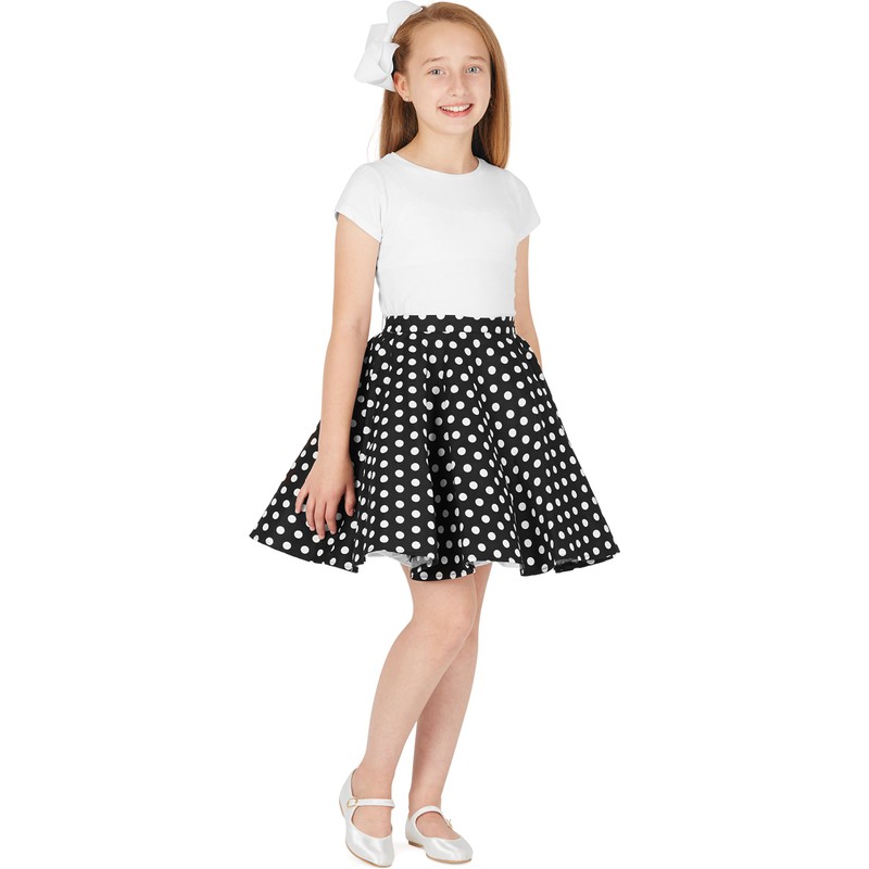 BlackButterfly Children's Vintage 1950s Girls Swing Circular Skirt - Full