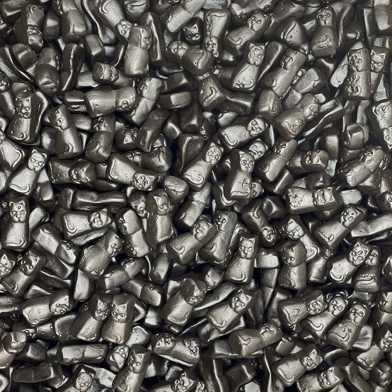 Fruidles Black Licorice Cats, Dutch Licorice Candy Gummies (1lb)