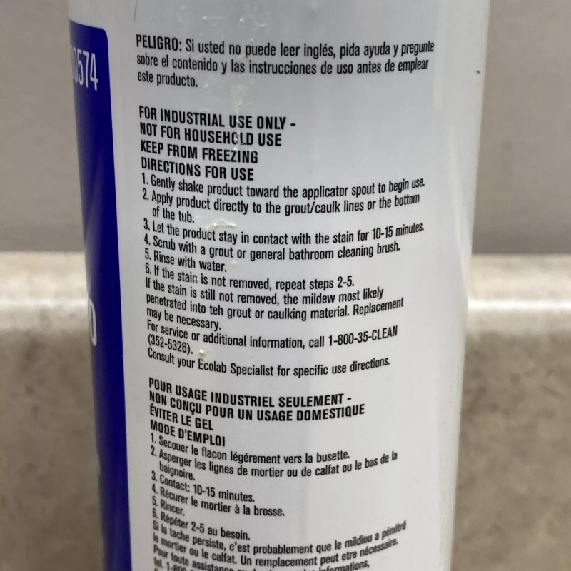 Ecolab Gel Pro Bathroom Cleaner & Mildew Stain Remover 16oz