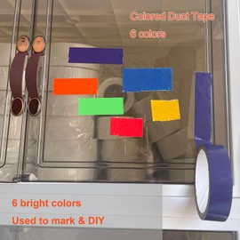 AMOGATO Colored Duct Tape - 1 Inch x 10 Yards per Rolls,Multi-Color Duct Tapes, Rainbow Colored Duct Tape Great for DIY Art Home School Office Assorted Colors