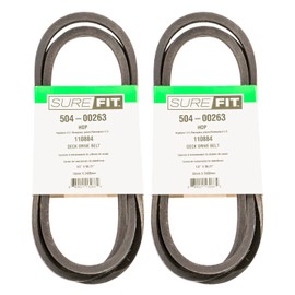 SureFit Deck Drive Belt Replacement for Husqvarna 532110884 110884 GT180 Garden Tractors 1/2" X 95.27" 2 Pack