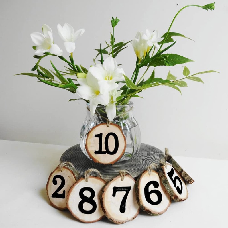 Rustic Wood Table Number, Wooden Table Number 1 to 10