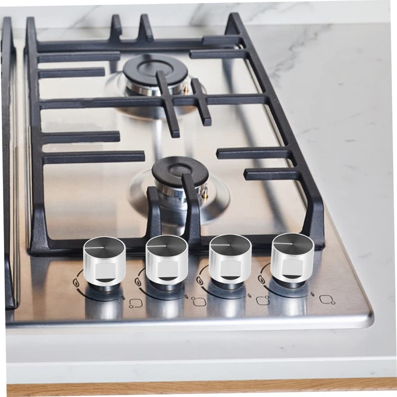 WHAMVOX Simple Style Gas Stove Knobs 4 Pcs Replacement Knobs