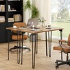 coeztt Folding Desk, 31.5" Hairpin Legs Small Desk with Power