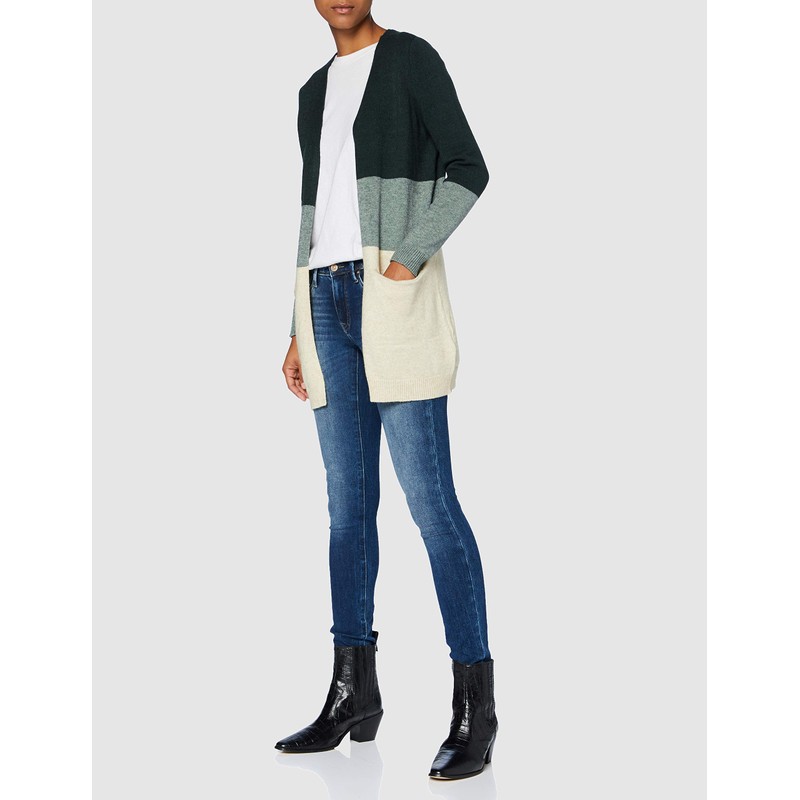 Only Women’s Cardigan, June Bug Stripes: Balsam Green, m