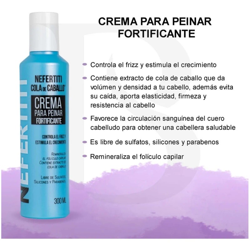 Crema Peinar Cola Caballo Parabenos Nefertiti