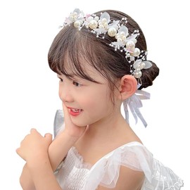 Holiberty Women Flower Girl Pearl Bridal Headband Wedding Fashion Photography Hair Accessories Fairy Gold Vine Princess Headpiece