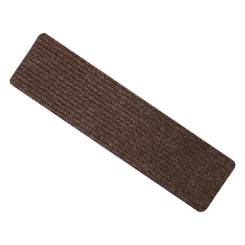 6pcs Stair Mat Self Adhesive Reusable Stair Mat Brown