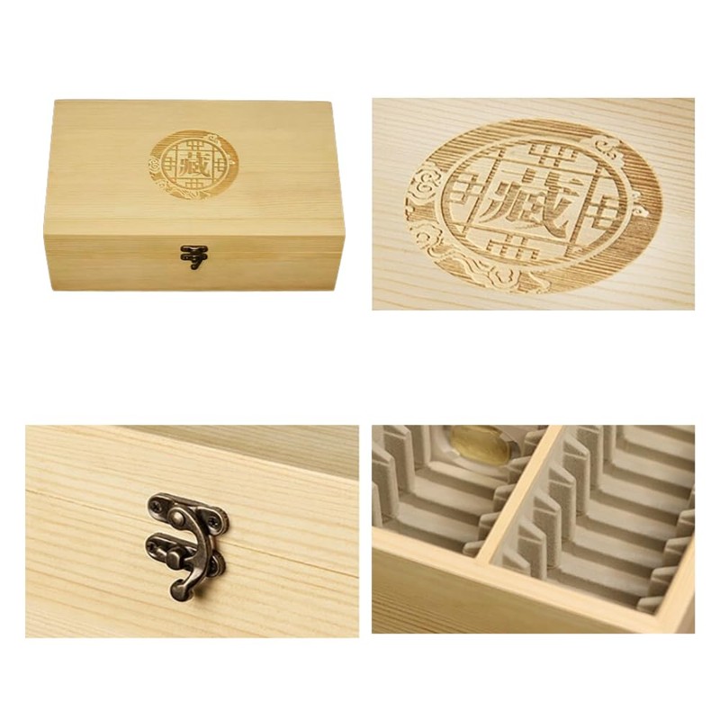 Wooden Storage Display Box Container Collections Case Fit 40PCS Graded