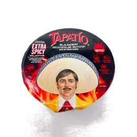 Tapatio Extra Spicy Ramen Noodle Bowl Chopstick Recipe Bundle (Microwaveable Bowls) (Pack of 4)