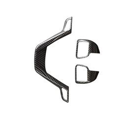 3pcs Carbon Fiber Color Steering Wheel Frame Covers Trim Fit for Toyota Highlander Kluger 2014-2019